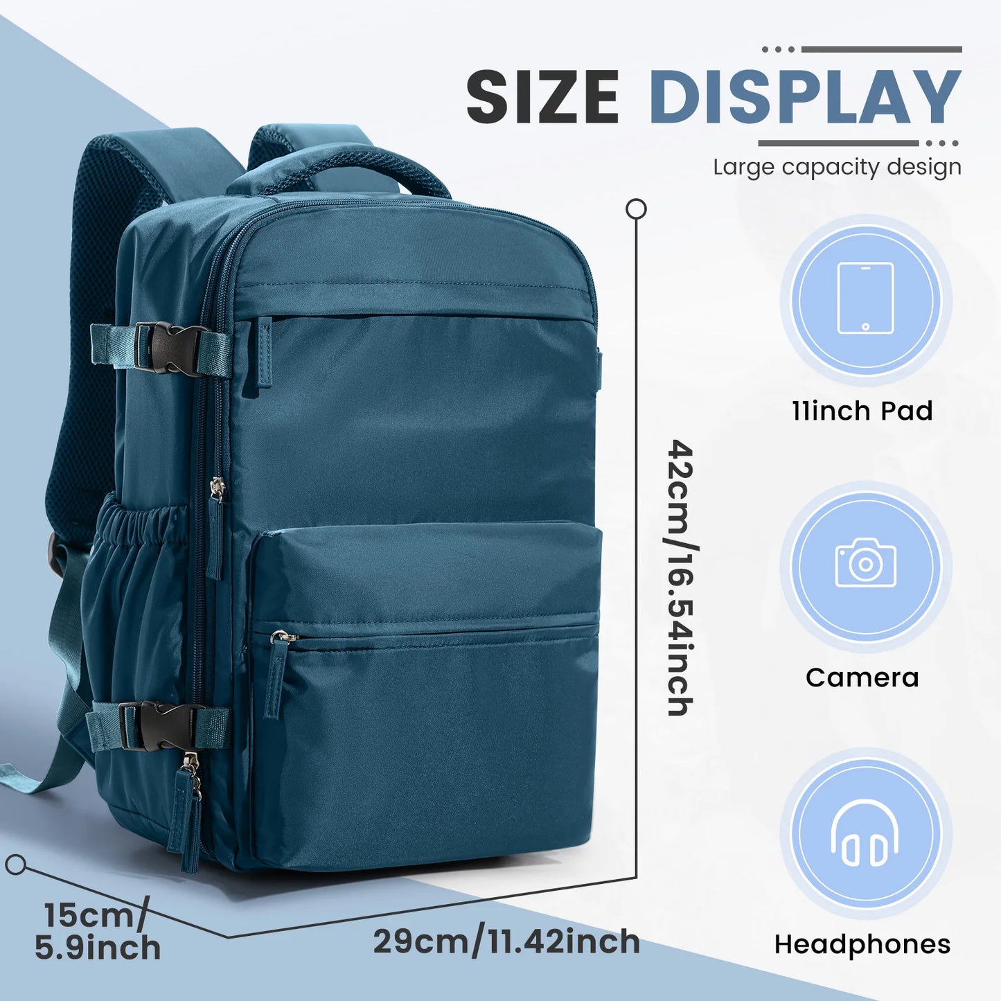 Vacuum Compression Travel Backpack – Expandable Carry-On, 20–35L
