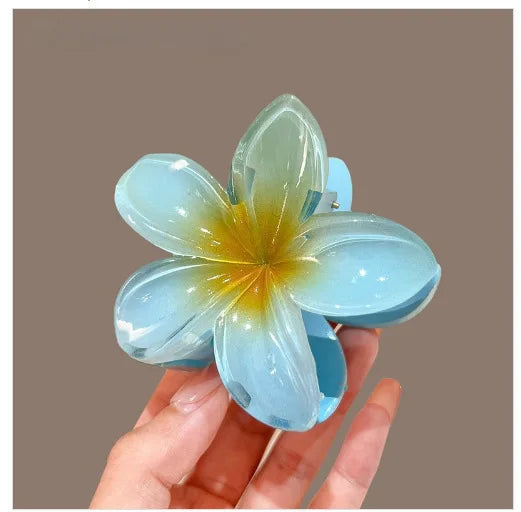 Tropical Flower Hair Claw Clip – Gradient Color