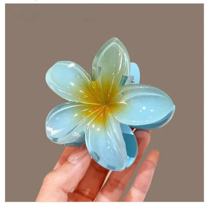 Tropical Flower Hair Claw Clip – Gradient Color