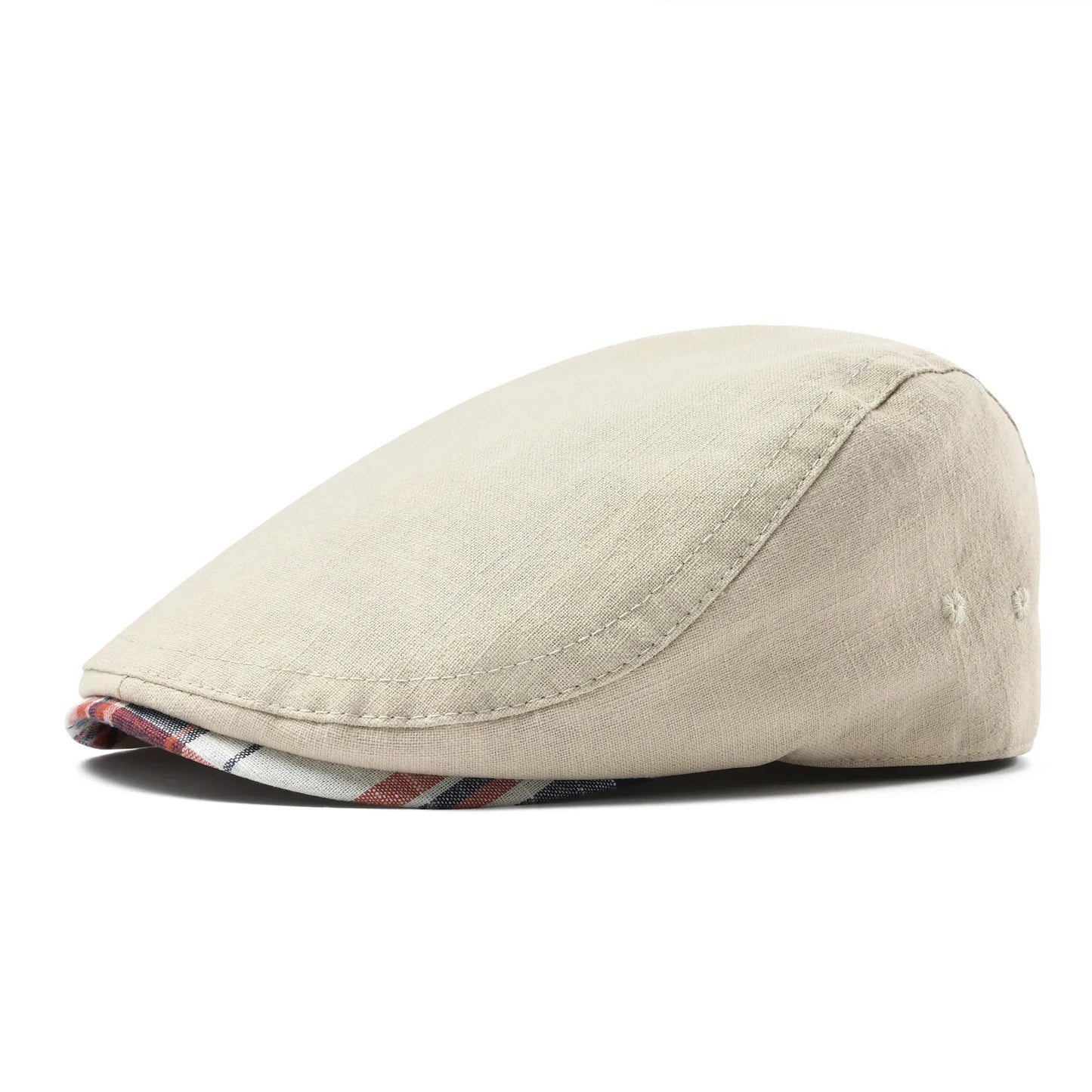 Men's Linen Flat Cap – Lightweight Newsboy Style