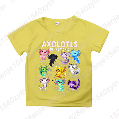 Kids’ Axolotl Graphic Tee – Soft, Comfy Crewneck
