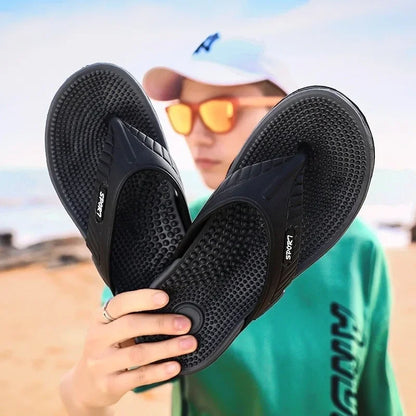 Men’s Massage Flip Flops – Lightweight Breathable Beach Sandals