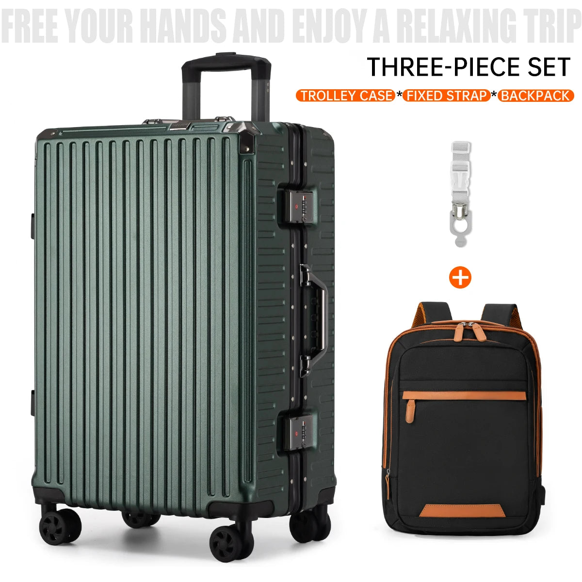 Aluminum Carry-On Luggage – Lightweight, TSA Lock, Spinner Wheels - The Dock Drop