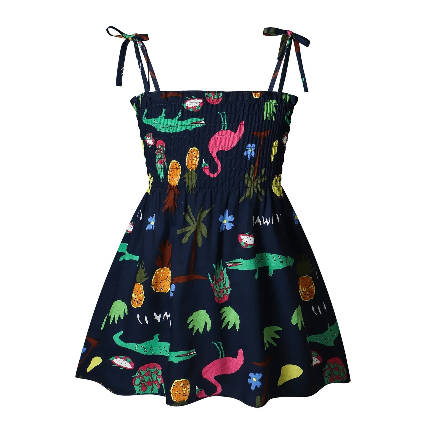 Girls’ Floral Strap Dress – Lightweight Summer & Playwear