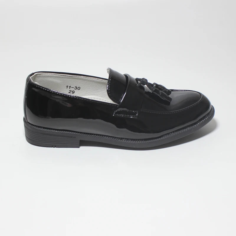 Boys’ Patent Leather Dress Shoes – Formal Party & Performance Loafers