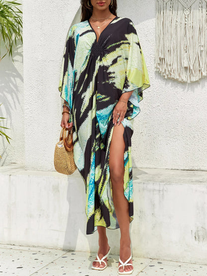 Women’s Flowing Caftan Cover-Up – Beach & Poolside Elegance