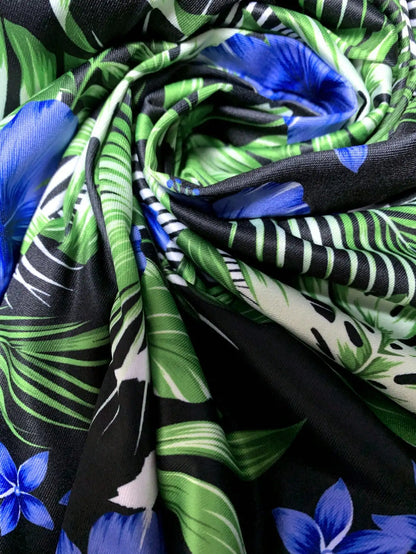 Tropical Print V-Neck Sundress