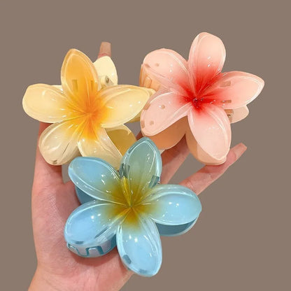 Tropical Flower Hair Claw Clip – Gradient Color