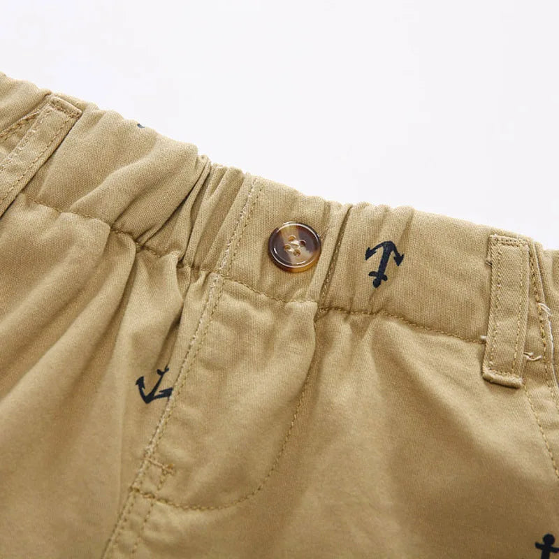 Toddler Cotton Anchor Shorts – Soft, Lightweight Summer Wear