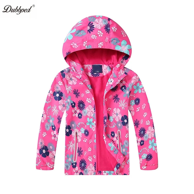 Girls' Polar Fleece Hooded Winter Jacket