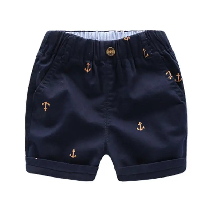 Toddler Cotton Anchor Shorts – Soft, Lightweight Summer Wear
