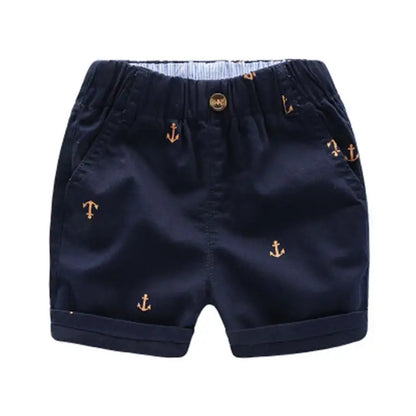 Toddler Cotton Anchor Shorts – Soft, Lightweight Summer Wear