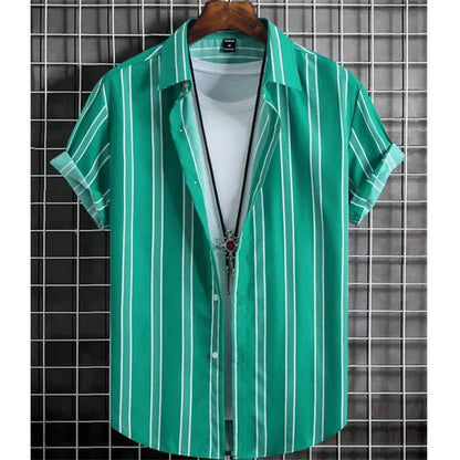 Hawaiian Shirts for Men Black Print High-Quality Men's Clothing Loose Oversized Shirts and Blooms Summer Casual Short Sleeve - The Dock Drop