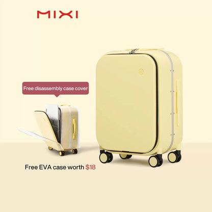 Aluminum-Frame Hardshell Spinner Suitcase
