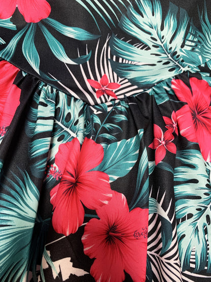 Tropical Print V-Neck Sundress
