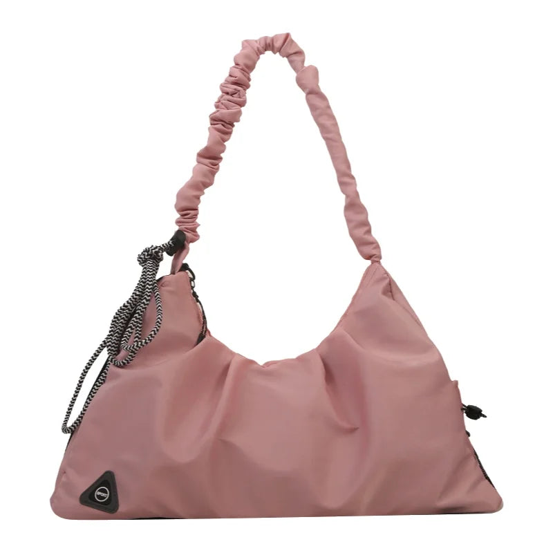 Women’s Ruched Gym Bag – Shoe Pocket, Wet Compartment & Yoga Mat Strap
