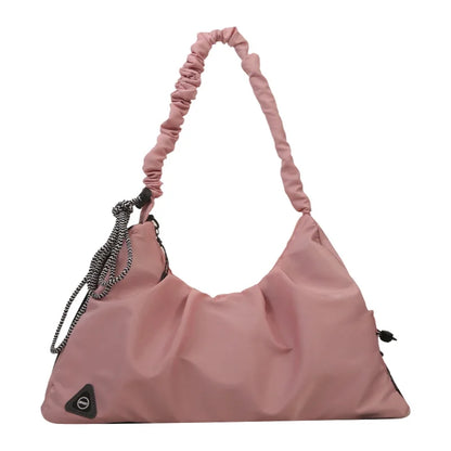 Women’s Ruched Gym Bag – Shoe Pocket, Wet Compartment & Yoga Mat Strap