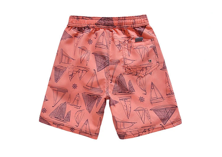 Kids’ Quick-Dry Swim Shorts – Drawstring, Elastic Waist