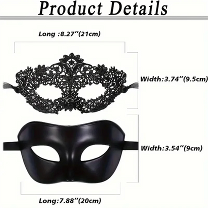 Black Masquerade Eye Masks