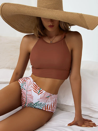 Women’s High Neck Tankini Set