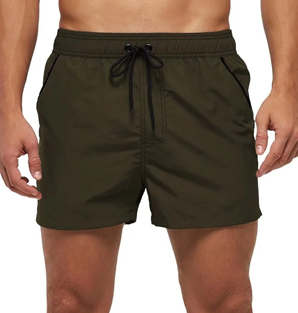Men’s & Teens’ Quick-Dry Swim Shorts – Elastic Waist with Mesh Lining