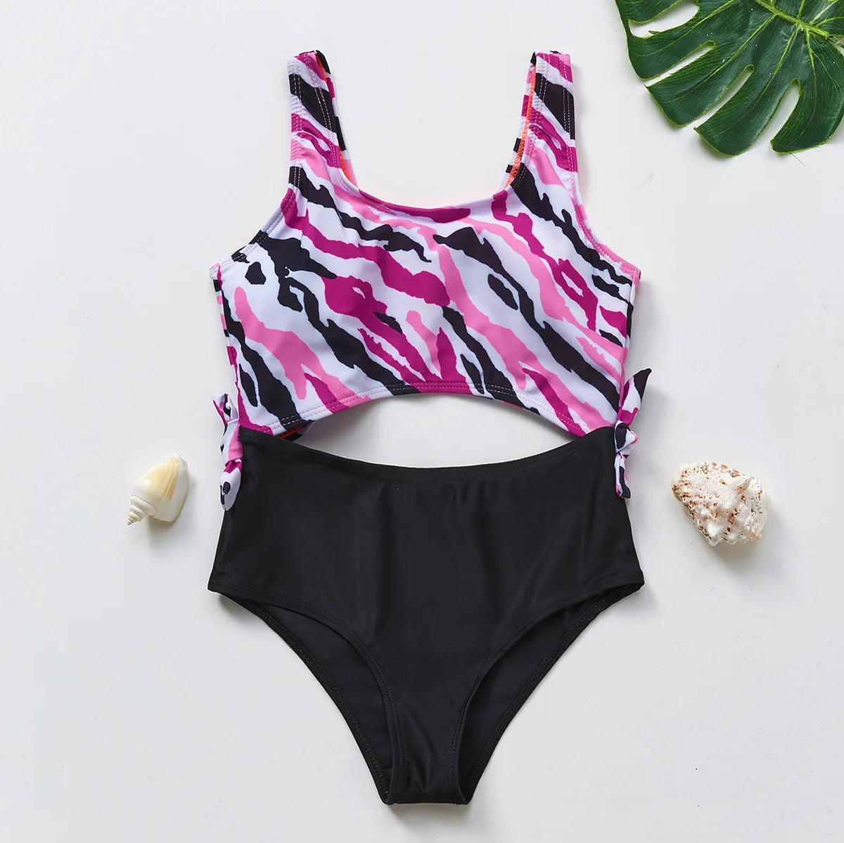 UV Baby Girl Swimsuit Two Piece Swimming Jumpsuit Ruffles Bathing Suit Summer Sleeveless Kids Swimwear for Girls 3-10 Years