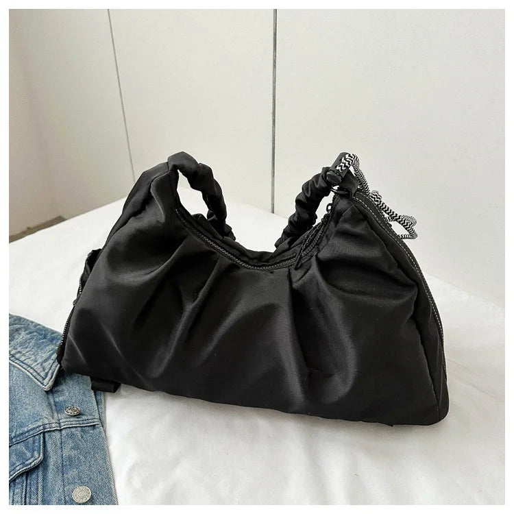 Women’s Ruched Gym Bag – Shoe Pocket, Wet Compartment & Yoga Mat Strap
