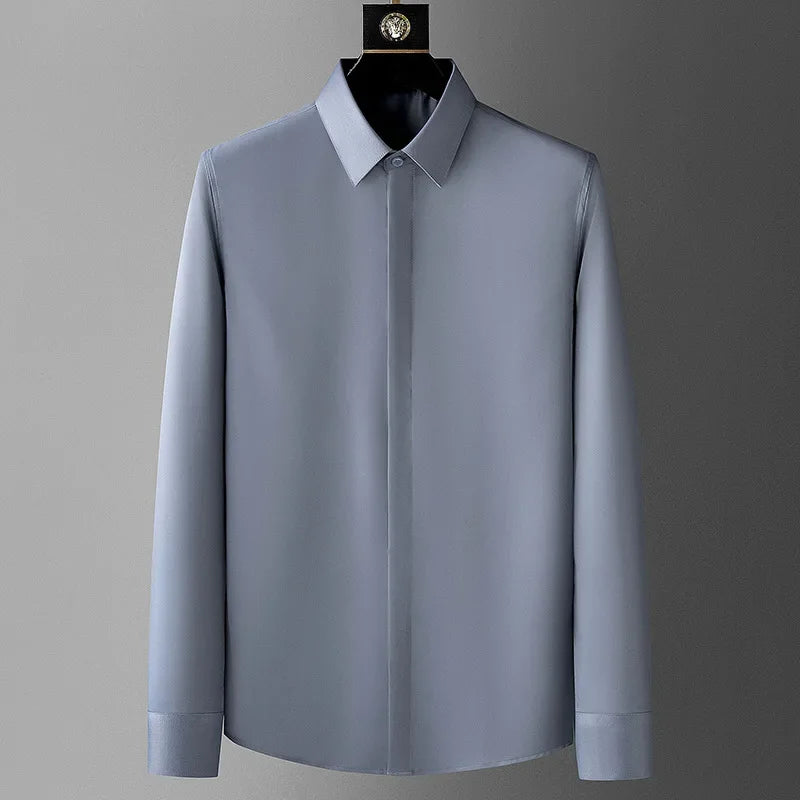 Men’s & Teens Premium Long-Sleeve Formal Dress Shirt – Easy-Care Broadcloth
