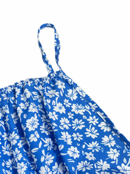 Women’s Floral Mini Dress – Spaghetti Strap, A-Line, Summer Fit