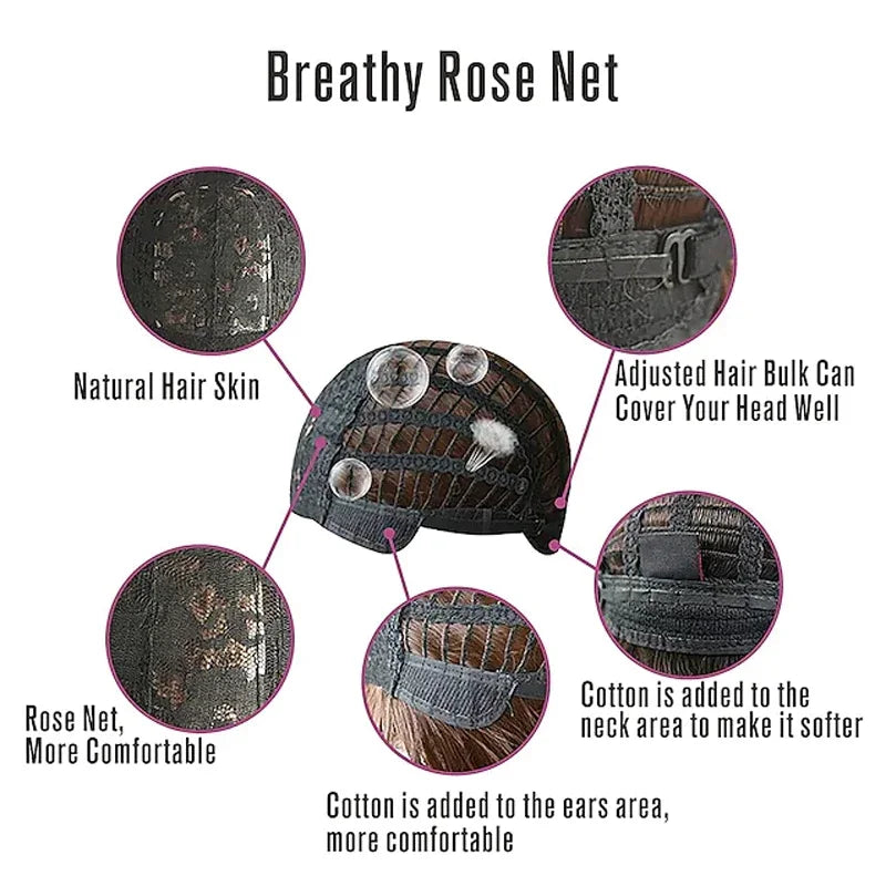 Men’s 80s Mullet Wig – Retro Rocker Hair Accessory – Black – One Size