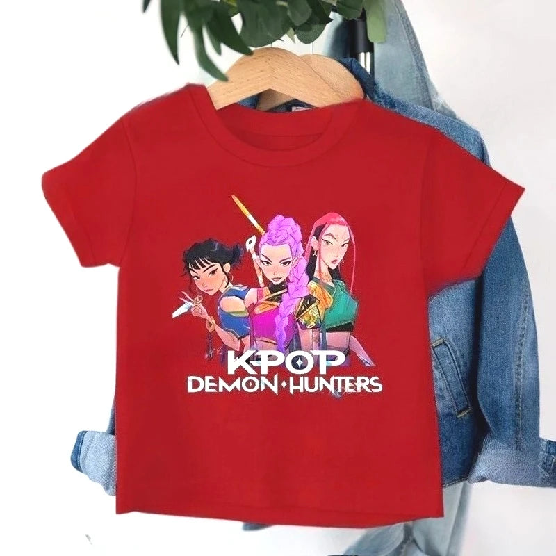 Kids’ Graphic Tee – Cool Girls K-Pop Inspired Short-Sleeve Top