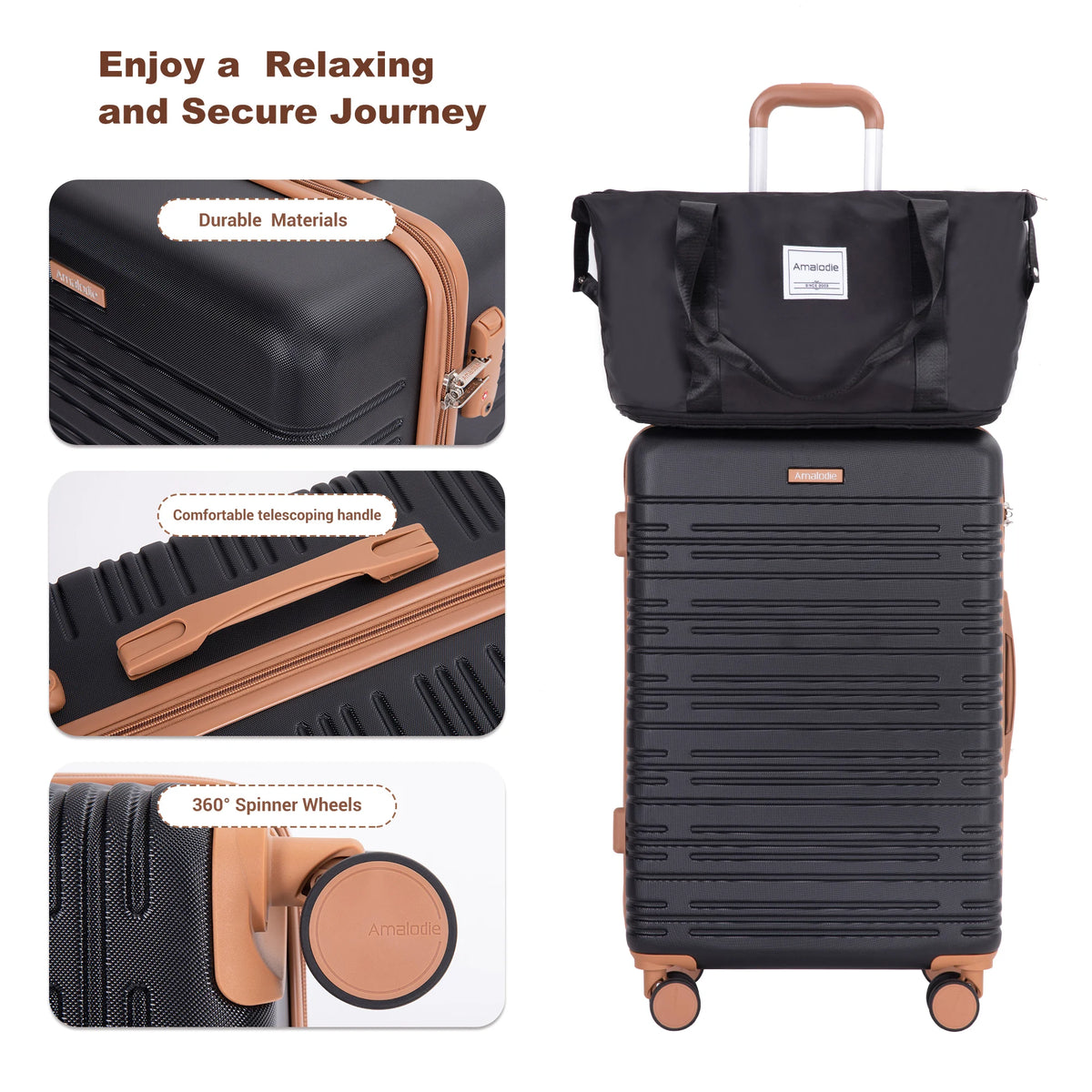 6-Piece Hardshell Spinner Luggage Set with TSA Locks