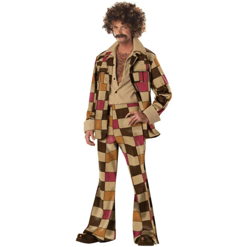 Retro 70s Disco Couple Costume Set – Men’s & Women’s Hippie Outfits