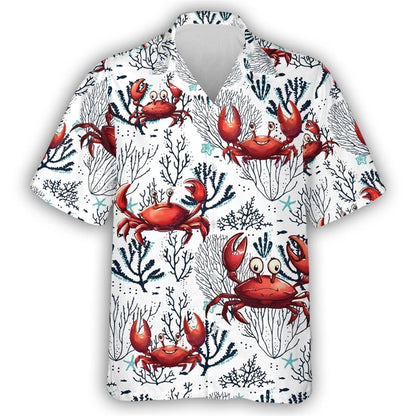 Men’s & Teens’ Coastal Print Button-Up Shirt – Vacation Ready