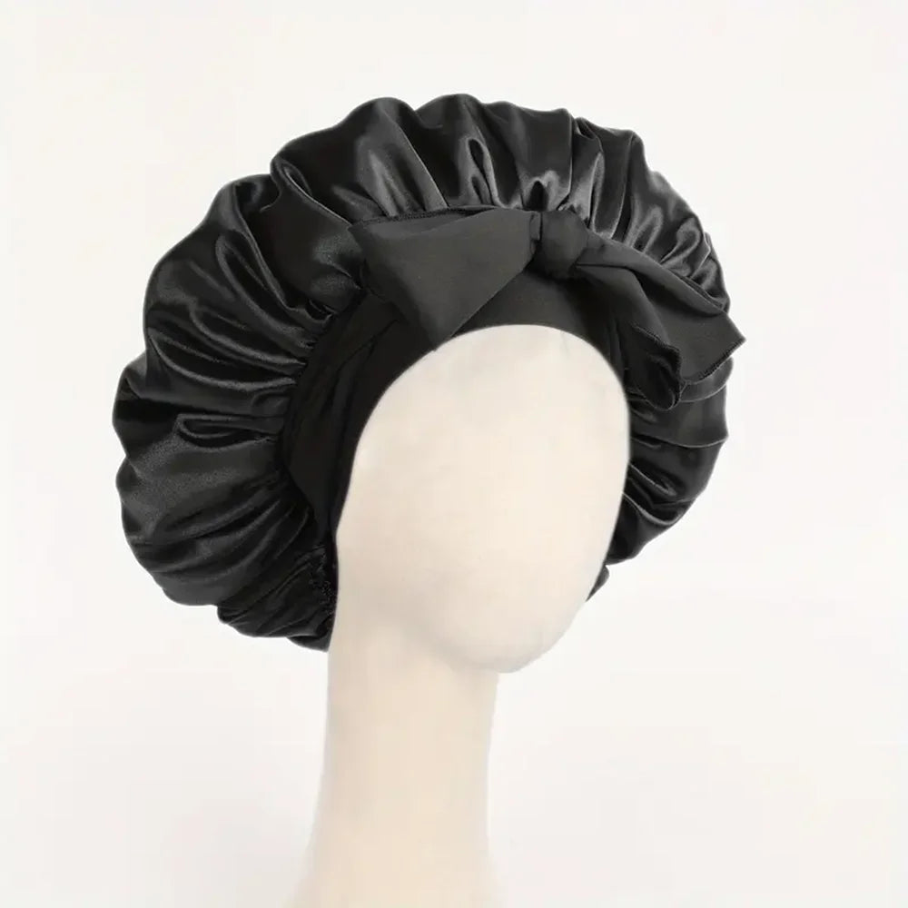 Women’s Adjustable Satin Sleep Bonnet – Tie Band
