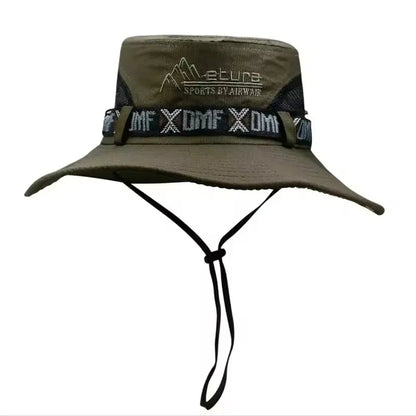 Men’s Wide-Brim Sun Hat with Mesh Vent – Cruise & Shore Ready