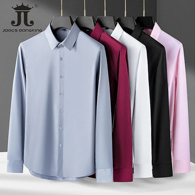 Men’s & Teens Premium Long-Sleeve Formal Dress Shirt – Easy-Care Broadcloth