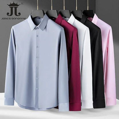 Men’s & Teens Premium Long-Sleeve Formal Dress Shirt – Easy-Care Broadcloth