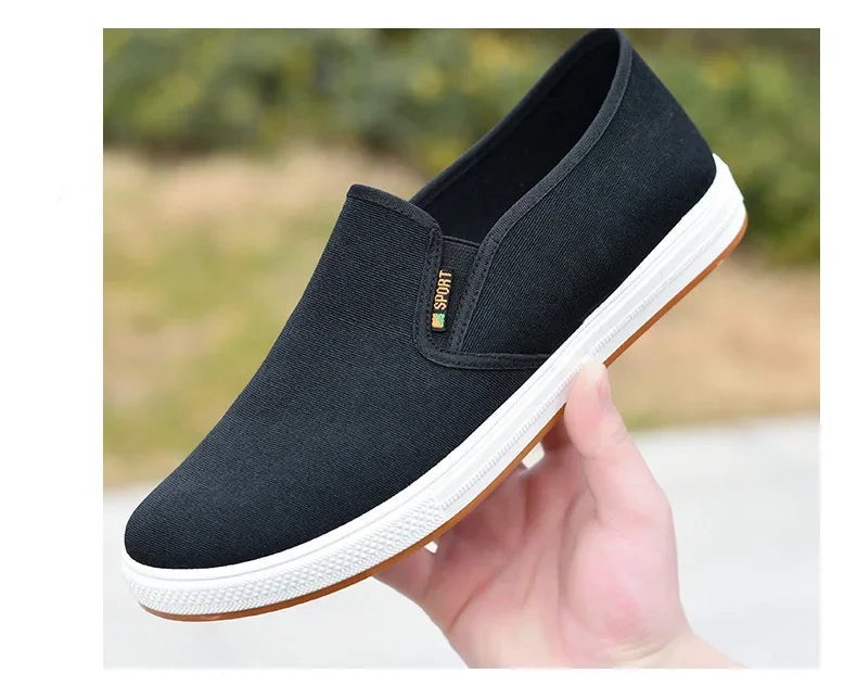 Men’s Canvas Slip-On Sneakers – Lightweight Casual Comfort Shoes