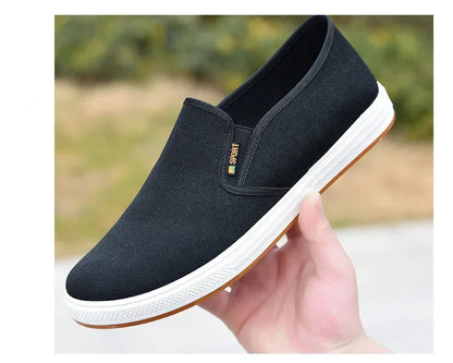 Men’s Canvas Slip-On Sneakers – Lightweight Casual Comfort Shoes
