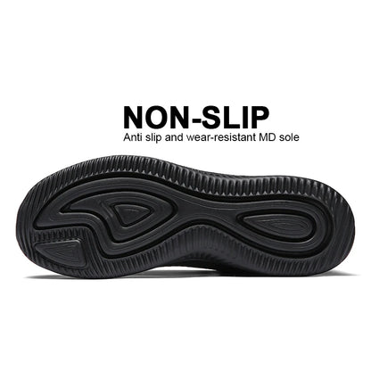 Men’s Knit Running Sneakers – Lightweight Breathable Trainers – Red – 39