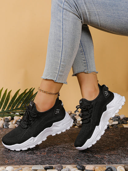 Women's peek-a-boo mesh Leopard print sneakers