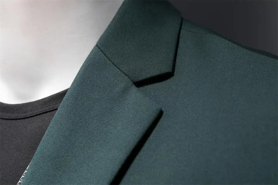 Men’s & Teens Solid Color Single-Button Blazer – Formal & Semi-Formal