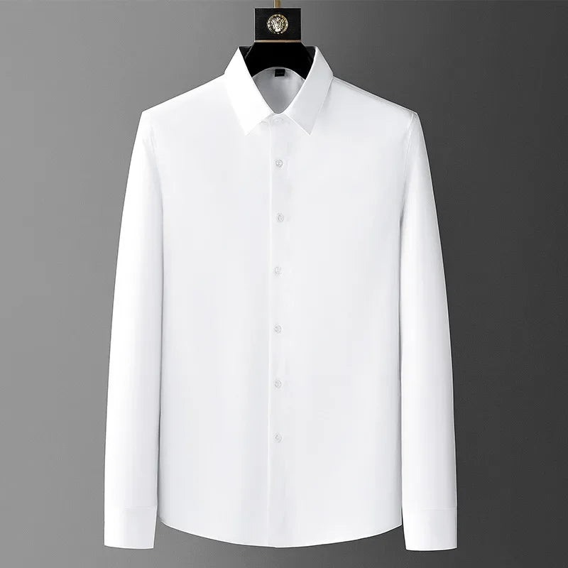 Men’s & Teens Premium Long-Sleeve Formal Dress Shirt – Easy-Care Broadcloth