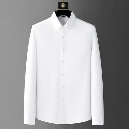 Men’s & Teens Premium Long-Sleeve Formal Dress Shirt – Easy-Care Broadcloth