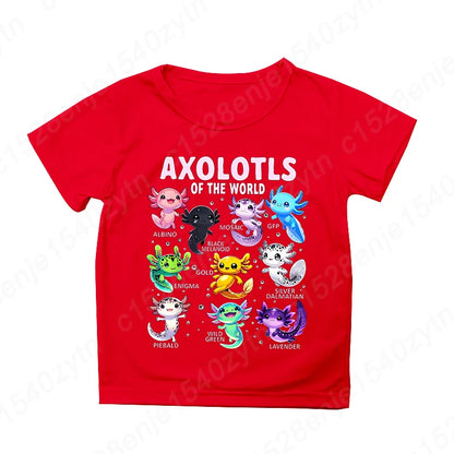 Kids’ Axolotl Graphic Tee – Soft, Comfy Crewneck