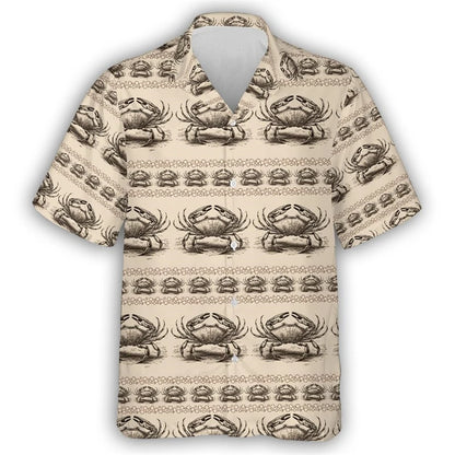 Men’s & Teens’ Coastal Print Button-Up Shirt – Vacation Ready