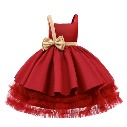 Girls’ Square-Neck Party Dress