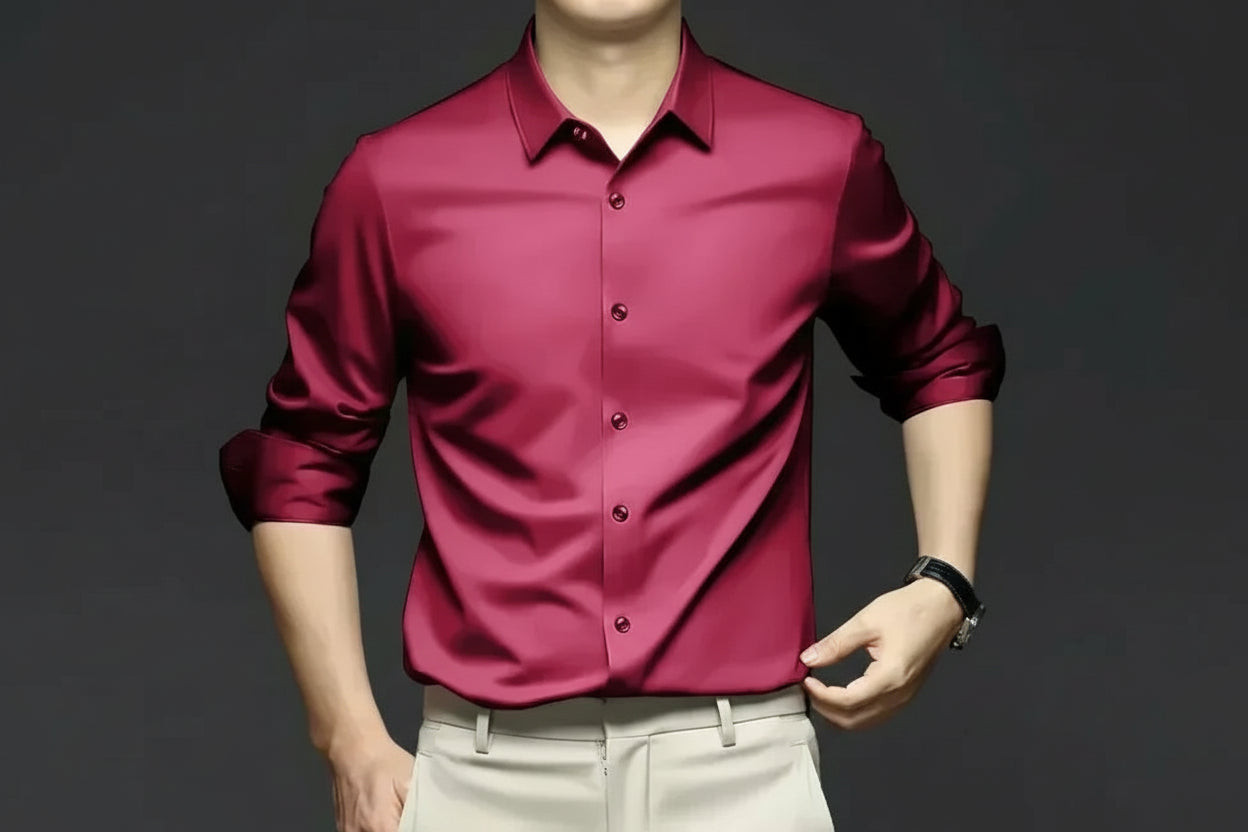 Men’s Wrinkle-Resistant Dress Shirt – Long Sleeve Button Down