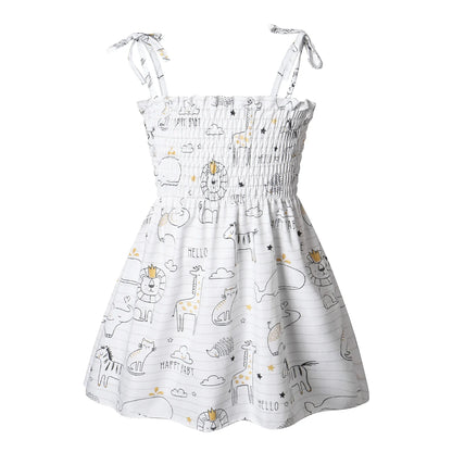 Girls’ Floral Strap Dress – Lightweight Summer & Playwear